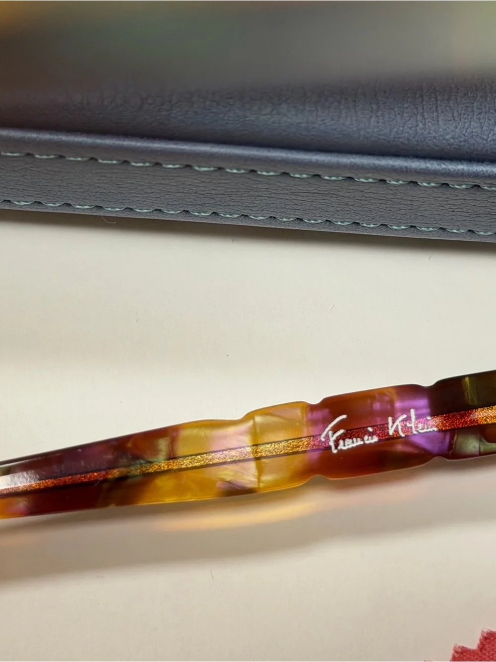 Francis Klein Women's Tortoiseshell Cat-Eye Glasses with Decorative Accents